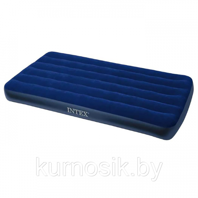 Односпальный надувной матрас Intex Classic Downy Airbed, синий (64757) - фото 3 - id-p96364095