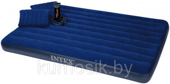 Надувной матрас Intex + насос и подушки (68765) - фото 2 - id-p96364884