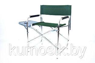 Стул туристический, складной, кресло с откидным столиком (VT18-12010) зеленый