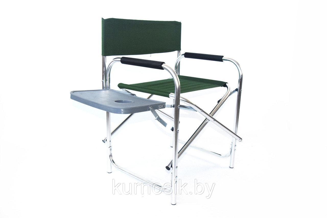 Стул туристический, складной, кресло с откидным столиком (VT18-12010) зеленый - фото 2 - id-p96366493