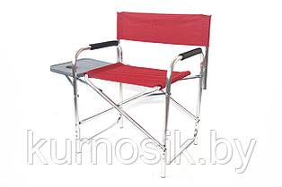 Стул туристический, складной, кресло с откидным столиком (VT18-12010) красный
