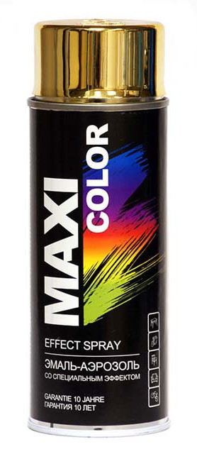 MAXI COLOR 0011MX Эмаль-аэрозоль золото-эффект 400мл - фото 1 - id-p55409135