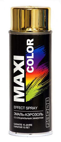 MAXI COLOR 0011MX Эмаль-аэрозоль золото-эффект 400мл, фото 2