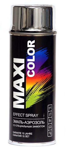 MAXI COLOR 0009MX Эмаль-аэрозоль серебро-эффект RAL9006 400мл - фото 1 - id-p55409137