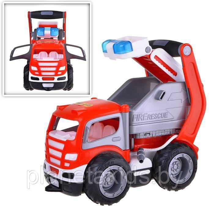 Автомобиль игрушечный Полесье Пожарный автомобиль ГрипТрак / 0872 (в сеточке)