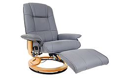 Кресло массажное с пуфом Calviano 2158 (серое)