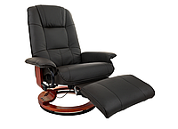 Кресло массажное с пуфом Calviano 2161 (черное)