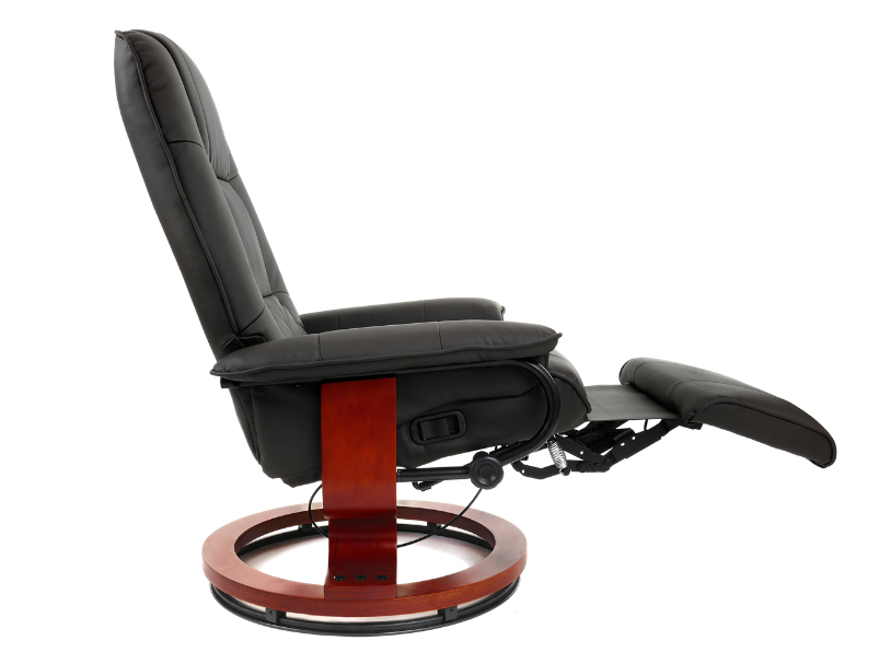 Кресло массажное с пуфом Calviano 2161 (черное) - фото 4 - id-p81231820