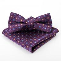 Набор детский: галстук-бабочка 10х5, платок 18х18, п/э, фиолетовый