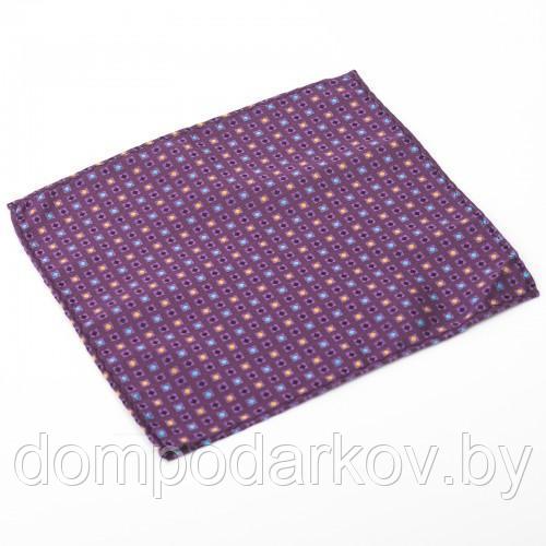 Набор детский: галстук-бабочка 10х5, платок 18х18, п/э, фиолетовый - фото 2 - id-p96485676