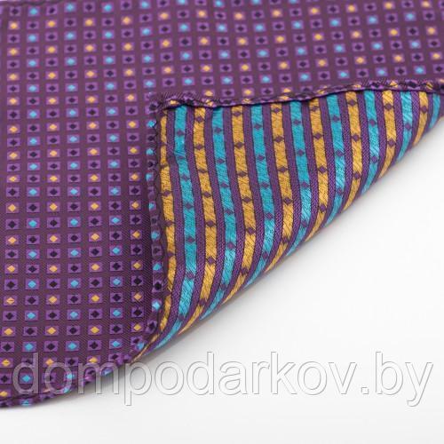Набор детский: галстук-бабочка 10х5, платок 18х18, п/э, фиолетовый - фото 3 - id-p96485676