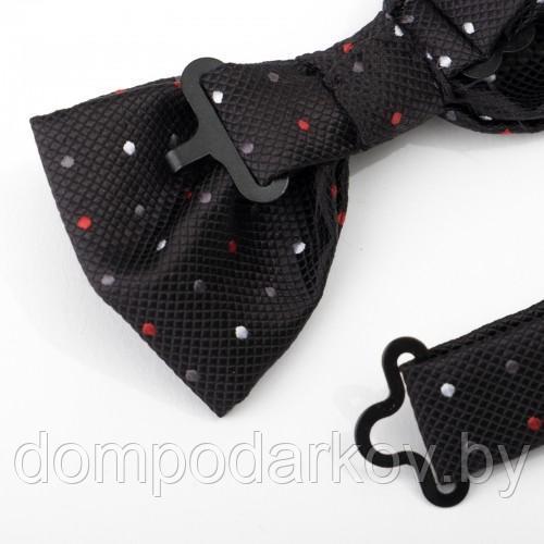 Набор детский: галстук-бабочка 10х5, платок 18х18, п/э, черный - фото 5 - id-p96485677