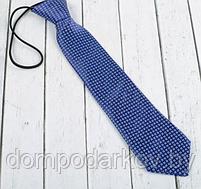 Набор для мальчика "Для самого делового" галстук 28 см, носки 14 р-р, п/э, синий/белый, фото 3