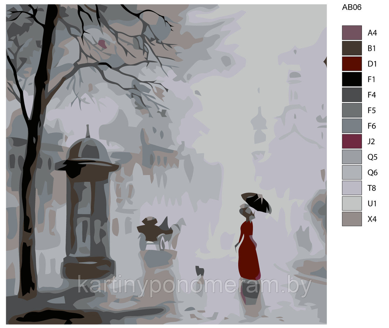 Картина по номерам, 40 x 40, AB06 - фото 1 - id-p96503349