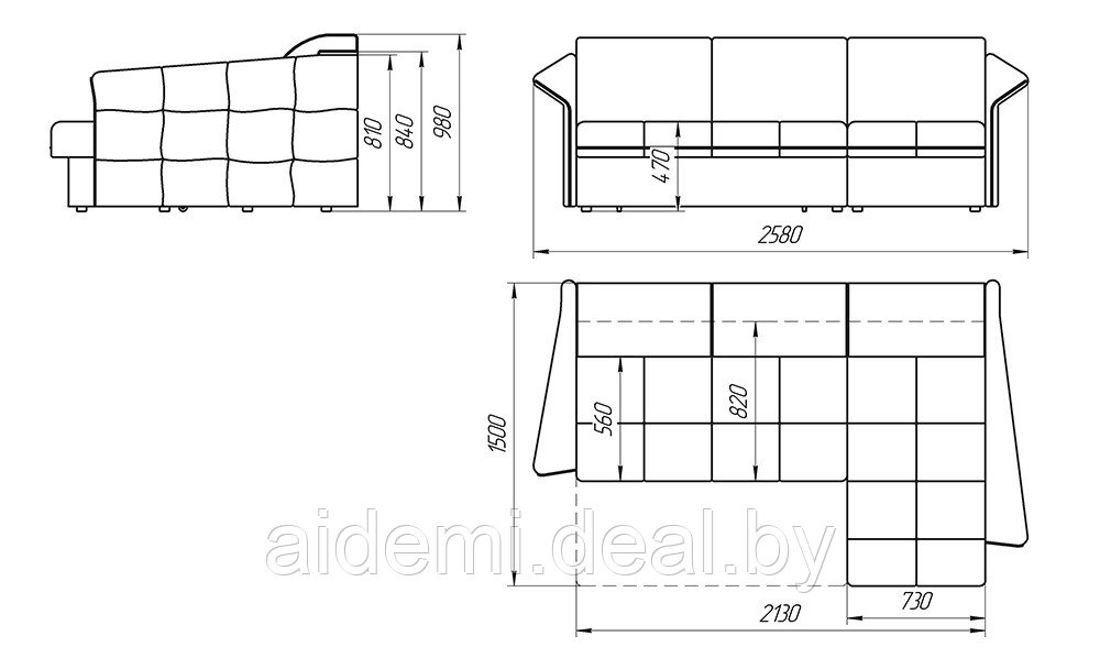 Диван трехместный Толедо, Кресло Толедо - фото 7 - id-p96506195