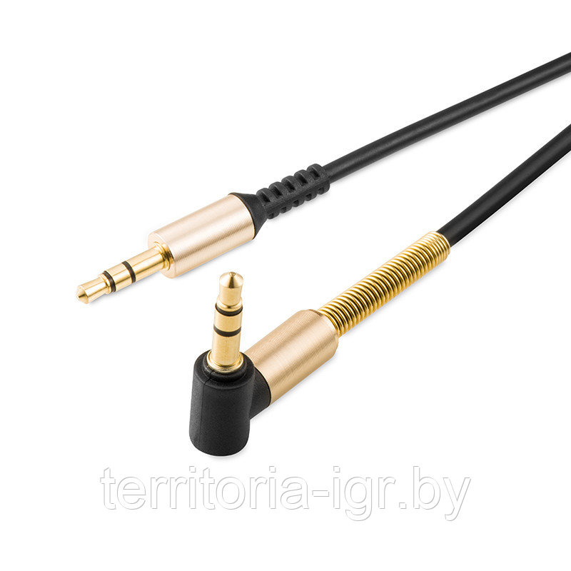 Акустический кабель UPA02 AUX Spring Audio Cable 3.5mm 1м. черный Hoco - фото 3 - id-p96532868
