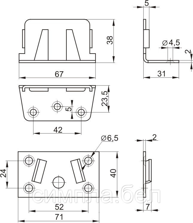 Стяжка клиновая 474 - фото 2 - id-p96562284