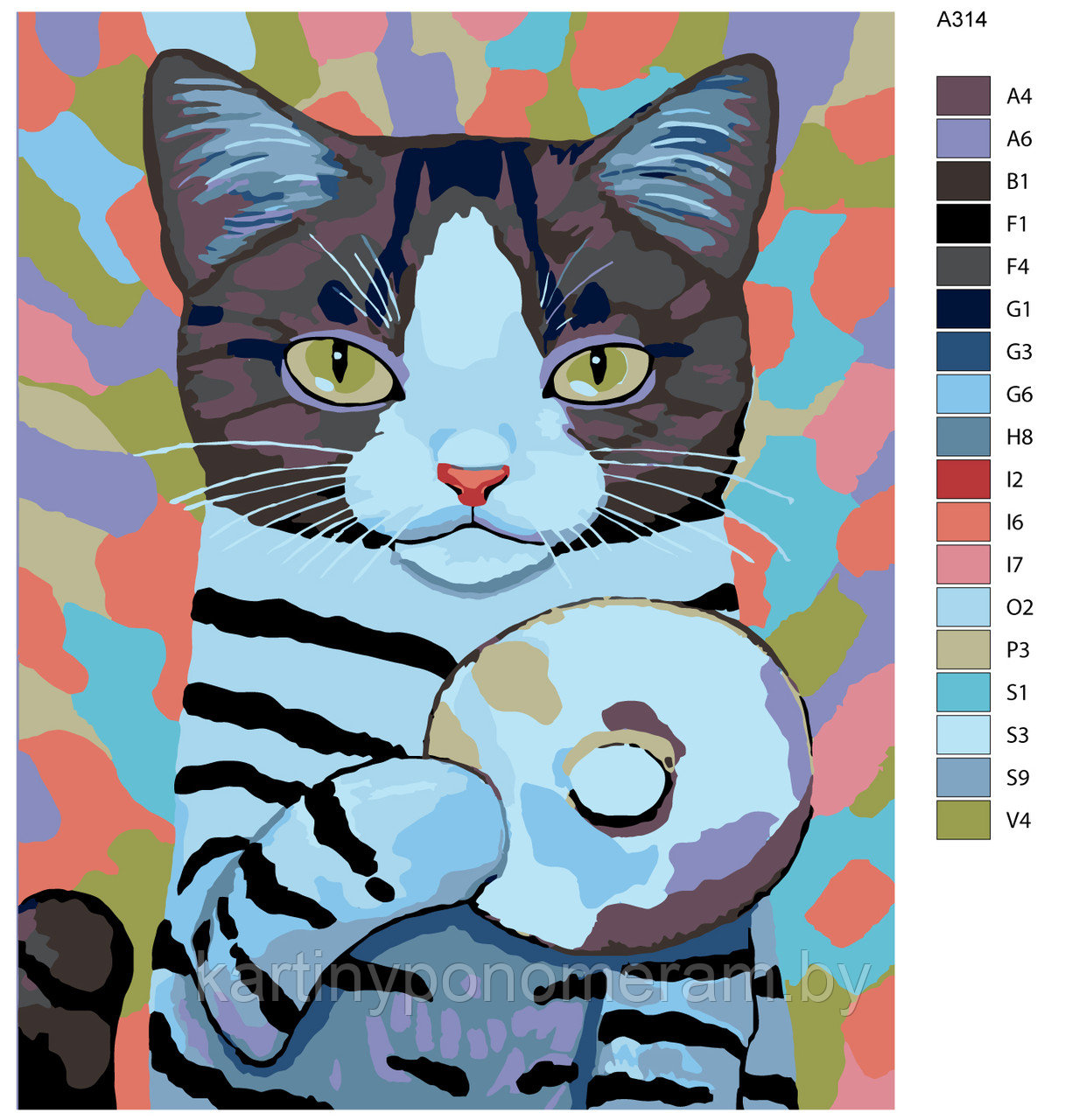 Картина по номерам, 40 x 50, A314