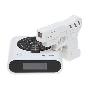 Часы-будильник Gun Alarm Clock с мишенью, фото 2