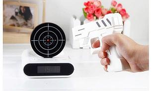 Часы-будильник Gun Alarm Clock с мишенью, фото 2