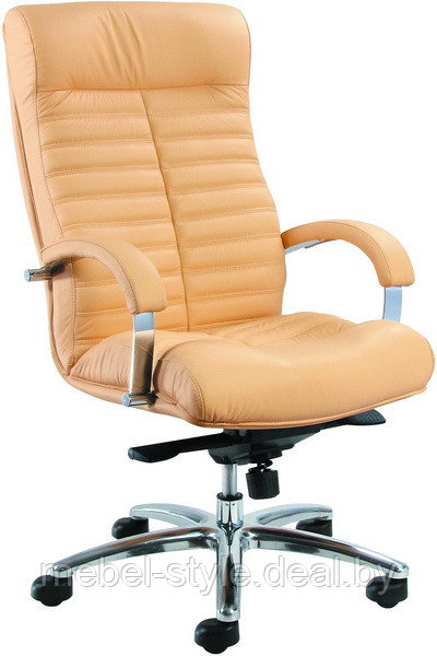 Кресло ОРИОН хром для дома и офиса, стул ORION Chrome в коже SPLIT (SP)