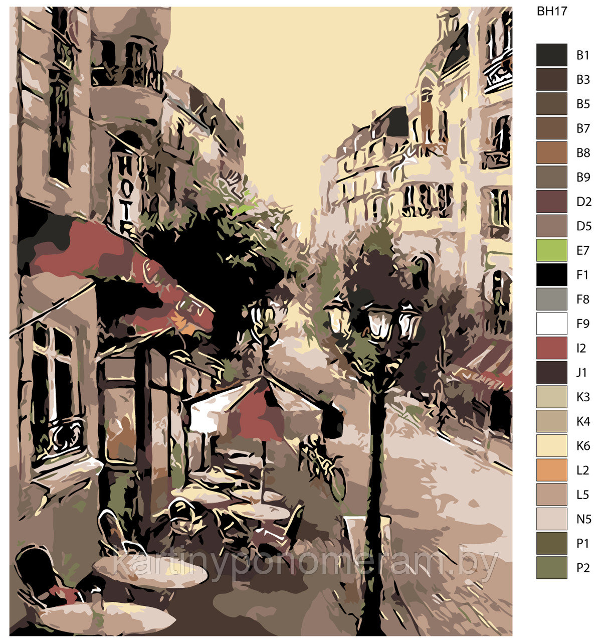 Картина по номерам, 40 x 50, BH17