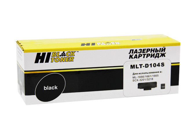 Картридж MLT-D104S (для Samsung ML-1660/ ML-1667/ ML-1860/ ML-1865/ SCX-3200/ SCX-3207/ SCX-3220) Hi-Black - фото 1 - id-p6436102