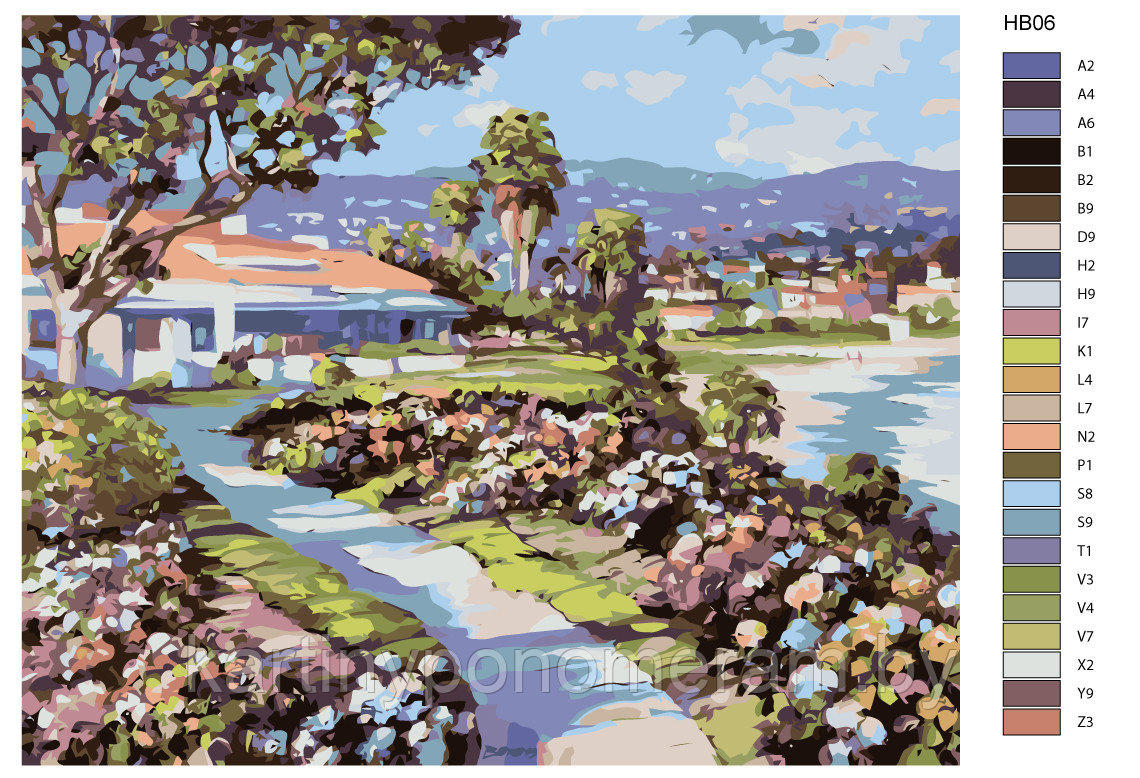 Картина по номерам, 40 x 50, HB06
