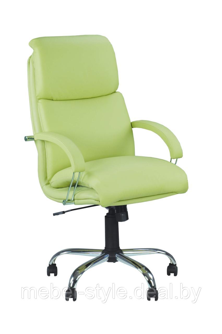 Кресло НАДИР стиль хром для офиса и дома, стул NADIR Chrome в натуральной коже LUX - фото 1 - id-p96621145