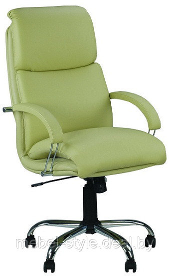 Кресло НАДИР стиль хром для офиса и дома, стул NADIR Chrome в натуральной коже LUX - фото 10 - id-p96621145