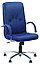 Кожаное кресло МЕНЕДЖЕР стил хром для офиса и дома, стул MANAGER Chrome в натуральной коже SPLIT, фото 10