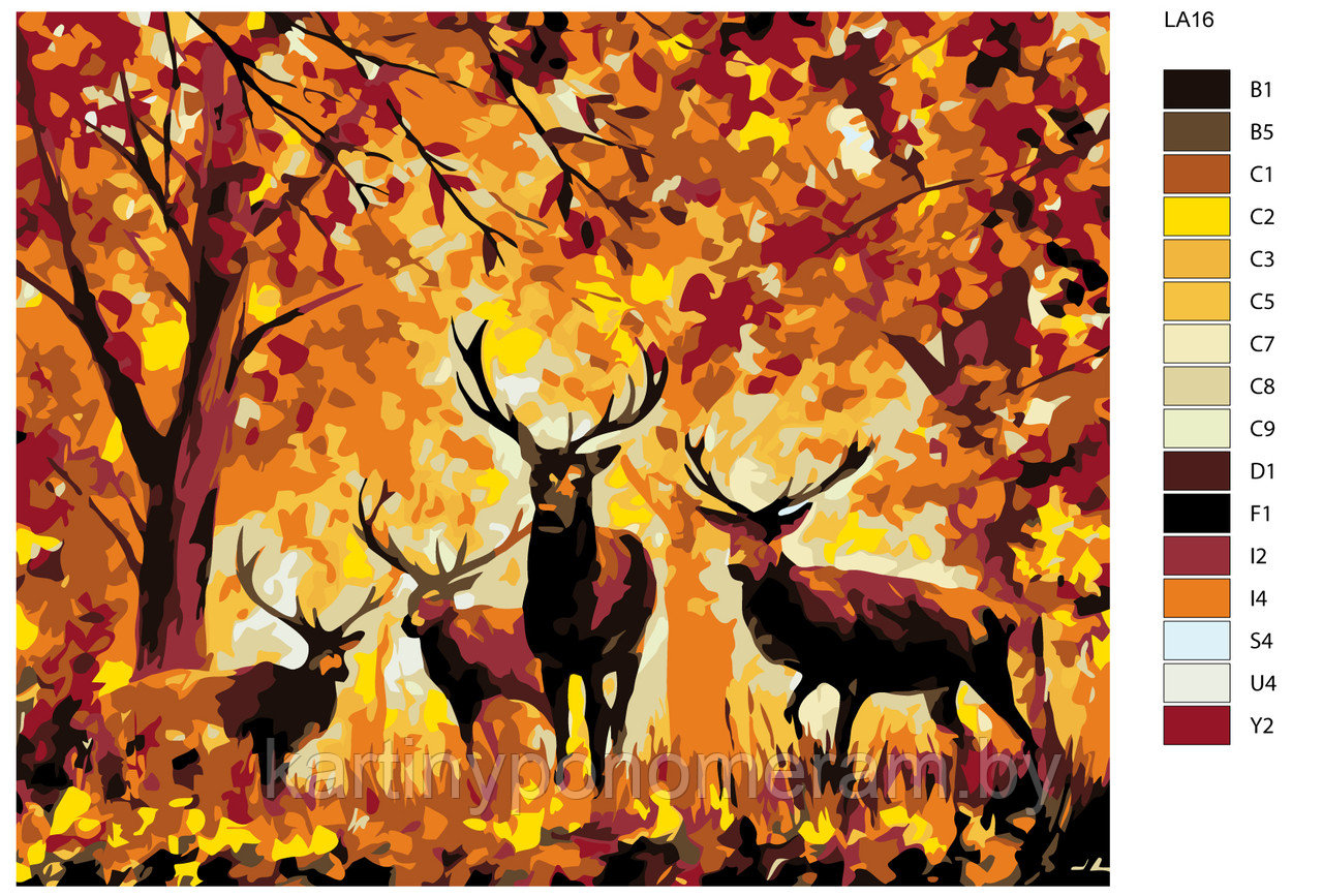 Картина по номерам, 40 x 50, LA16