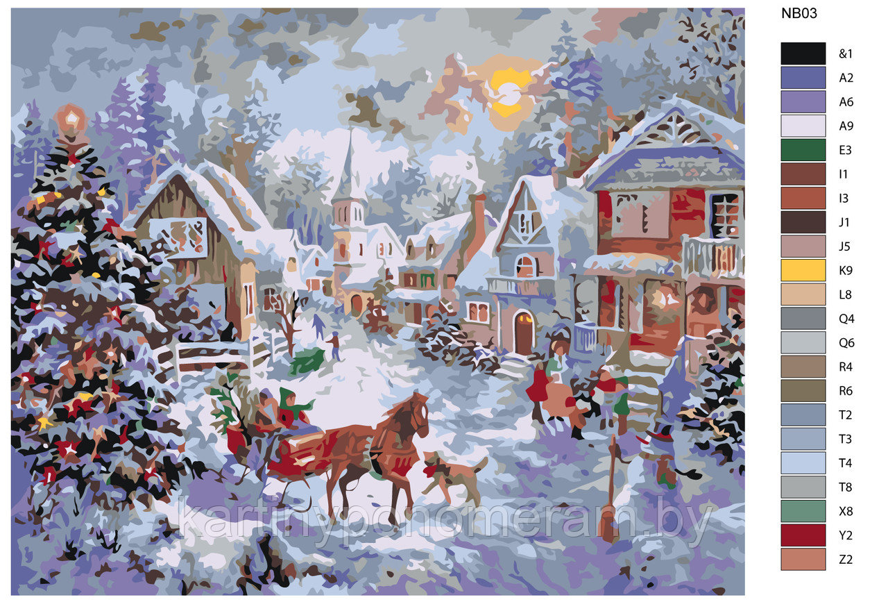 Картина по номерам, 40 x 50, NB03