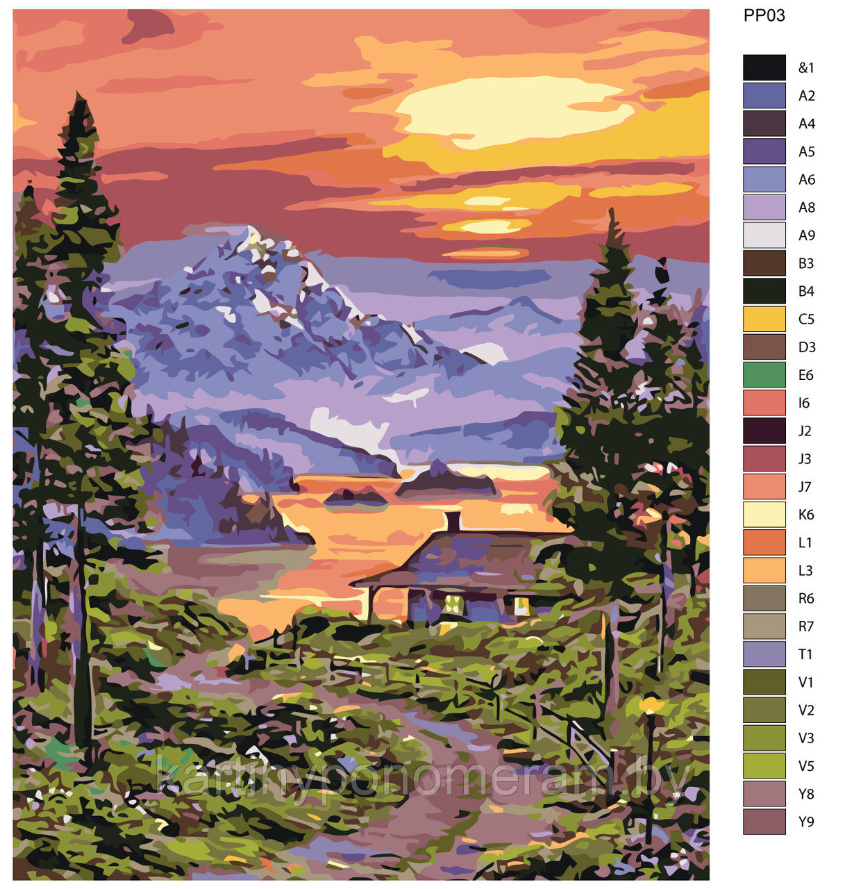 Картина по номерам, 40 x 50, PP03