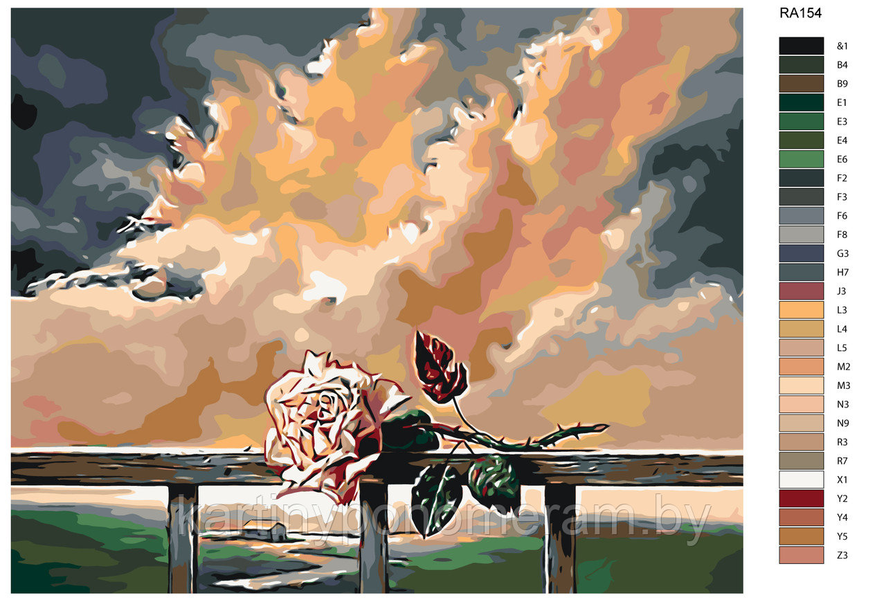 Картина по номерам, 40 x 50, RA154
