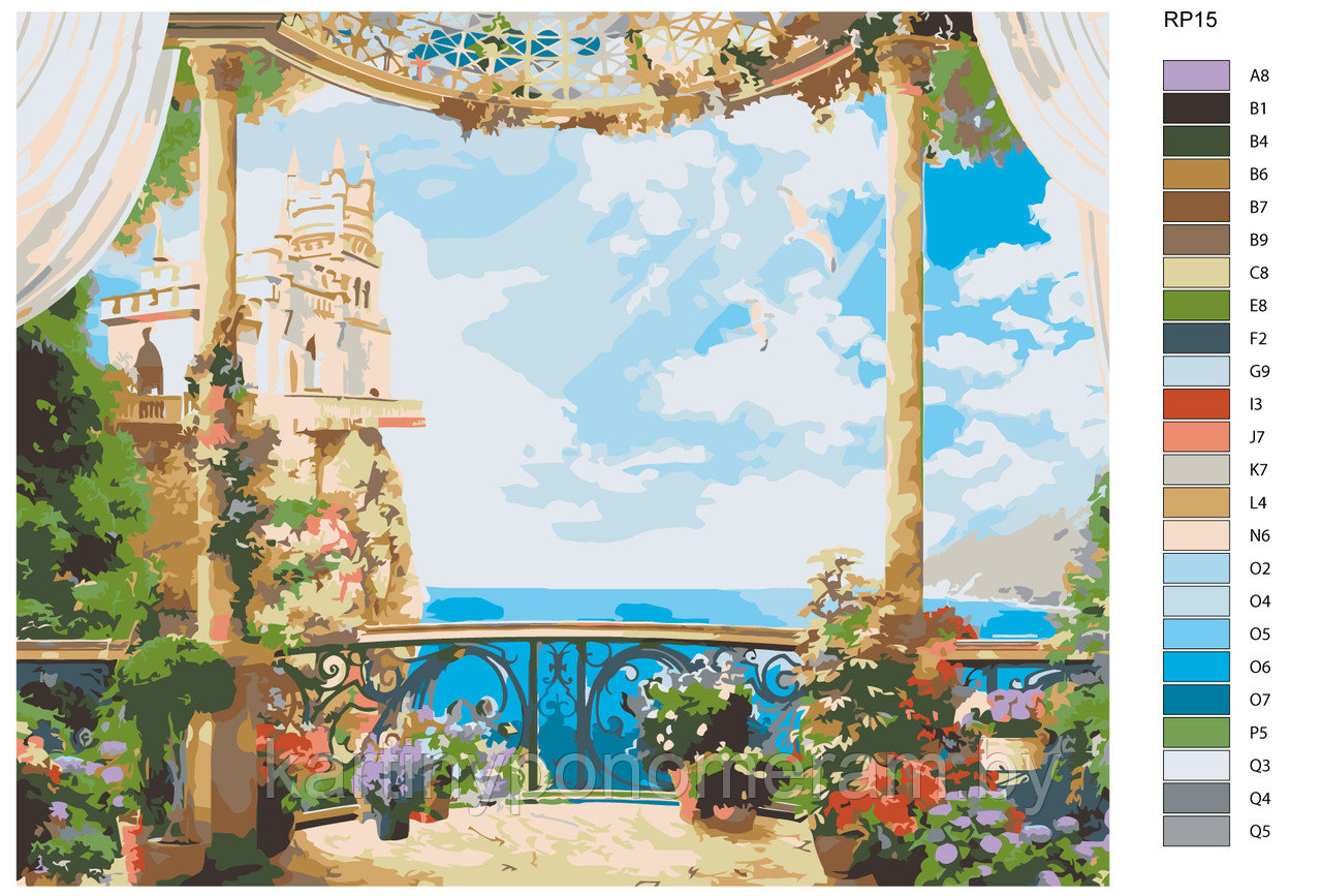 Картина по номерам, 40 x 50, RP15