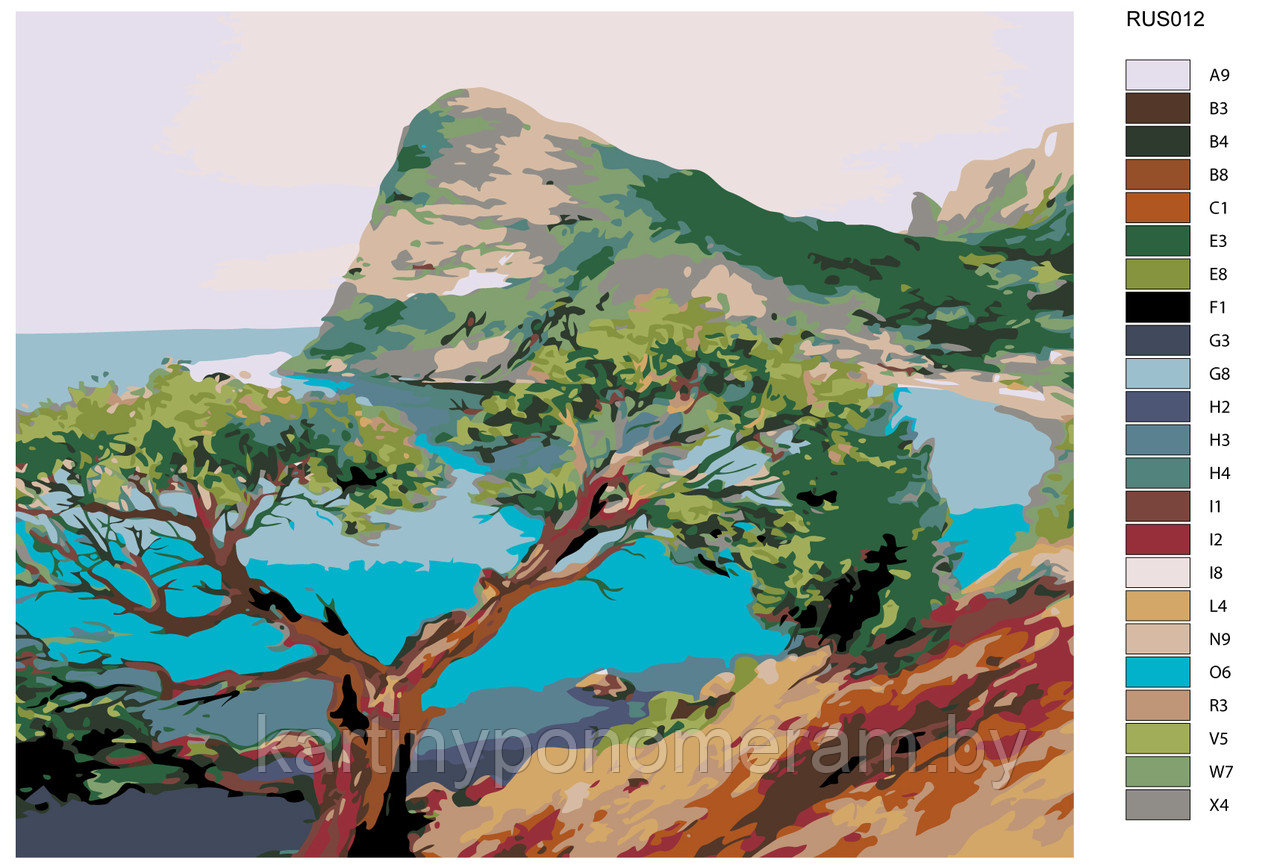 Картина по номерам, 40 x 50, RUS012