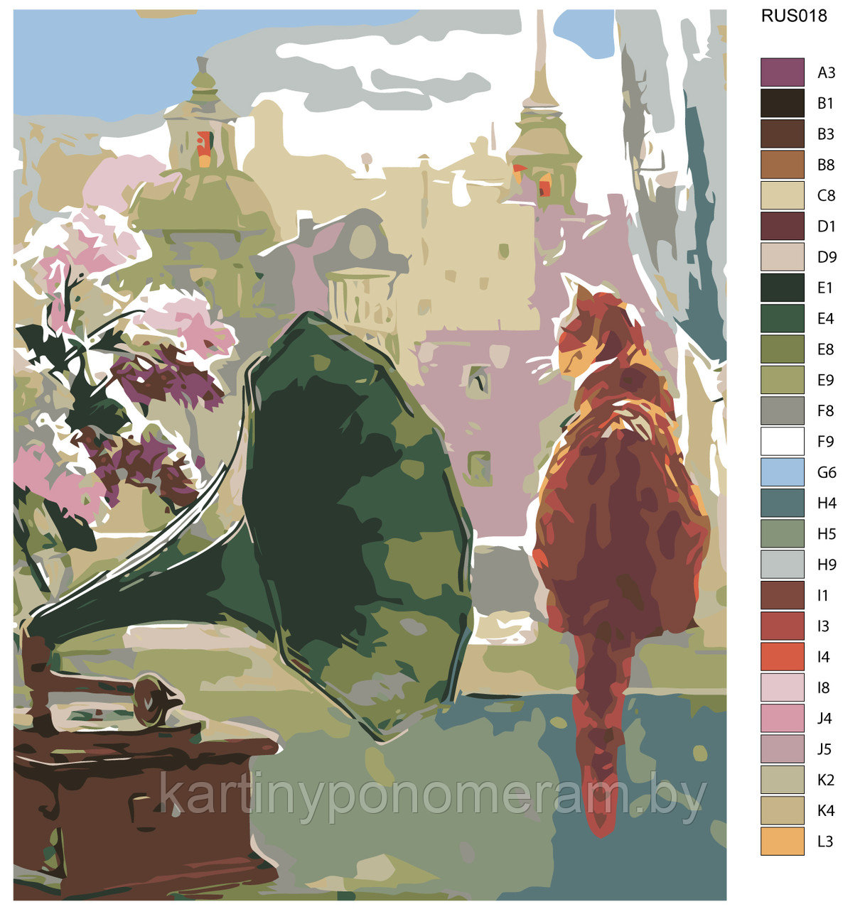 Картина по номерам, 40 x 50, RUS018