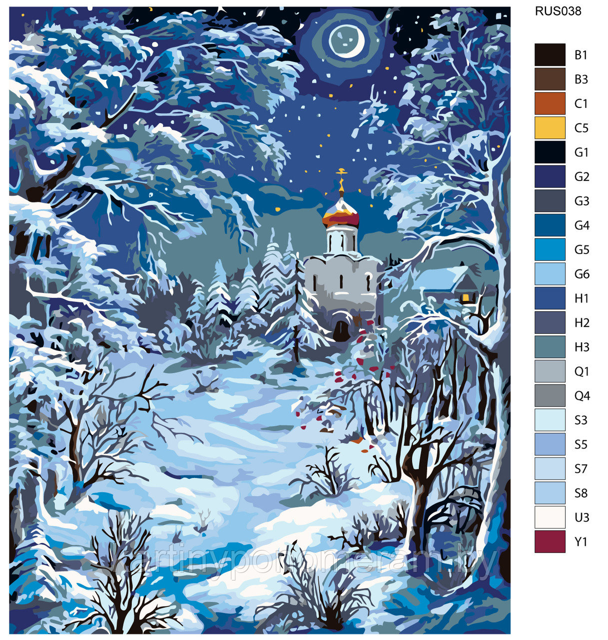Картина по номерам, 40 x 50, RUS038