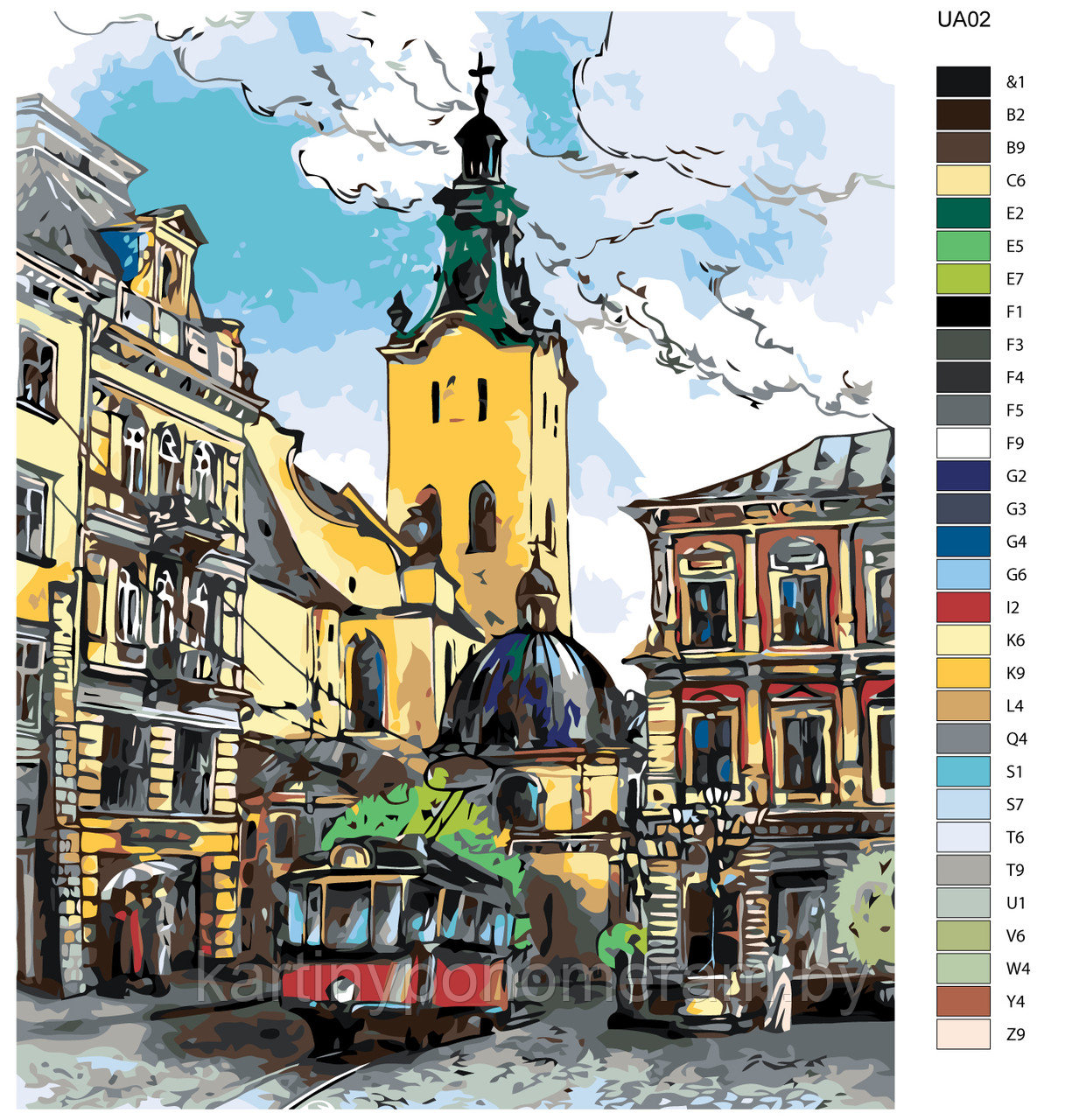 Картина по номерам, 40 x 50, UA02