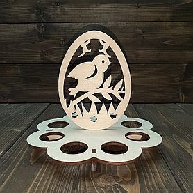 Подставка на 8 яиц "Яйцо с птичкой"