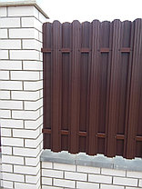 Забор из металлического штакетника (двухсторонний штакетник/двухсторонняя зашивка) высота 1,5м, фото 2