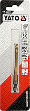 Сверло-шарошка по металлу 5.0мм HSS-TiN с хвостовиком HEX YT-44822, фото 2