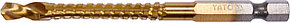 Сверло-шарошка по металлу 6,5мм HSS-TiN с хвостовиком HEX YT-44824, фото 2