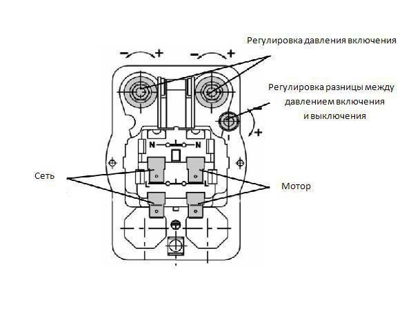 Подключение реле давления mdr