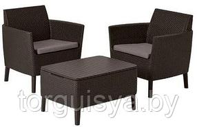 Комплект мебели Salemo Balcony Set, коричневый