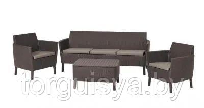 Комплект мебели Salemo 3-sofa set (Салемо), коричневый - фото 1 - id-p96761536