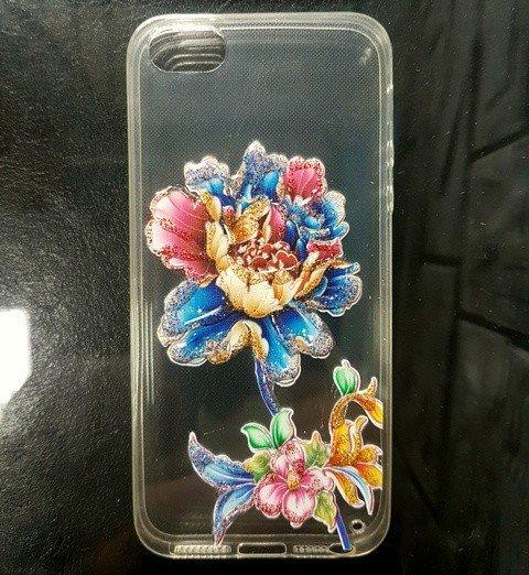 Чехол для iPhone 5/5s накладка "Цветок", силикон