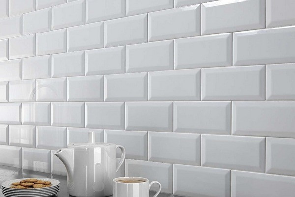 Плитка Monopole Ceramica Monocolor Blanco Brillo Bisel