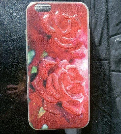 Чехол для iPhone 6/ 6s накладка "3D Rose - 2", силикон
